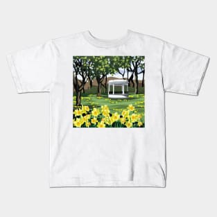 The Daffodil Lawn, Hagley Park Kids T-Shirt